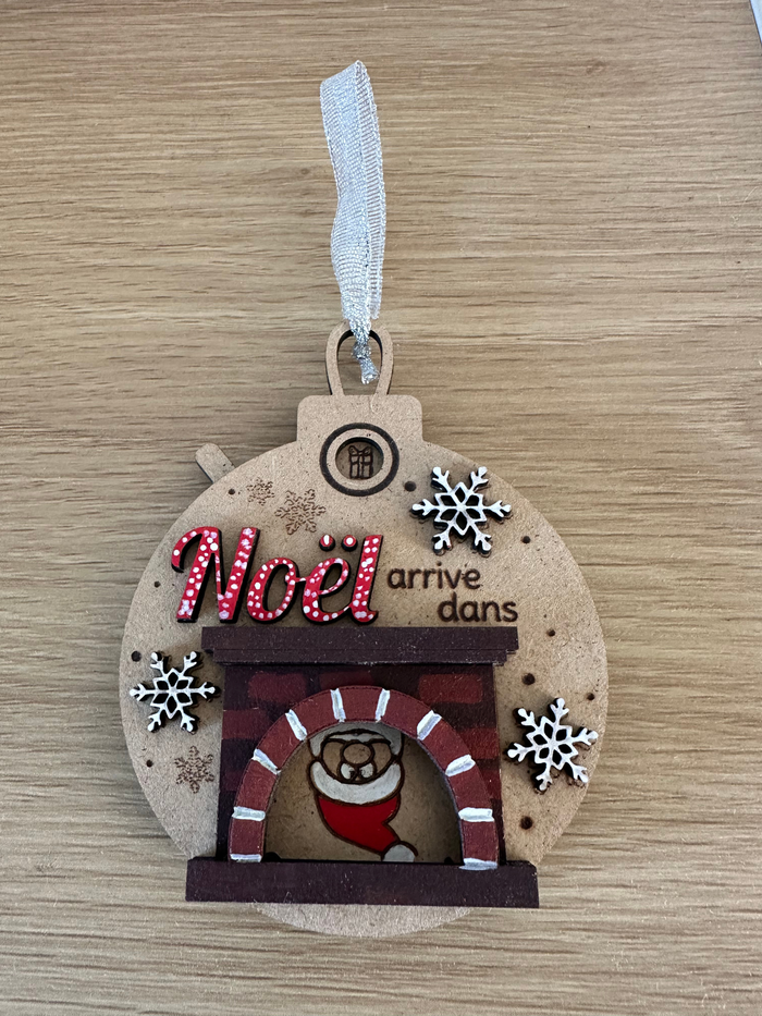 🎄 Boule de Noël compte à rebours personnalisée