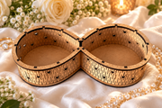 Boîte à bijoux infinity personnalisée en bois