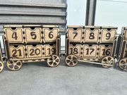 Train calendrier de l’Avent en bois